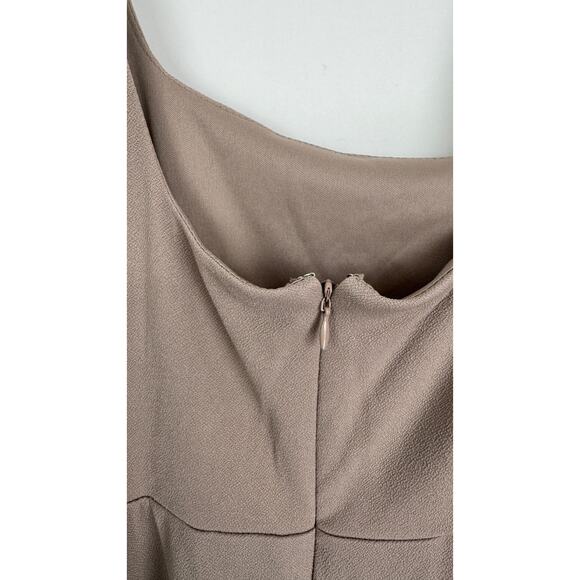 Birdy Grey Alex Convertible Dress Crepe Womens Small Taupe Bridesmaid Formal - Picture 8 of 11